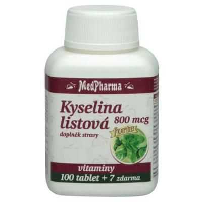 Medpharma Kyselina listová 800 mcg 107 tablet Medpharma