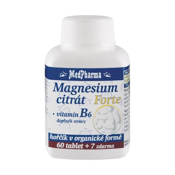 Medpharma Magnesium citrát Forte + vitamin B6 67 tablet Medpharma
