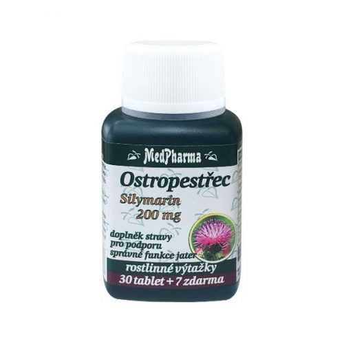 Medpharma Ostropestřec Silymarin 200 mg 37 tablet Medpharma
