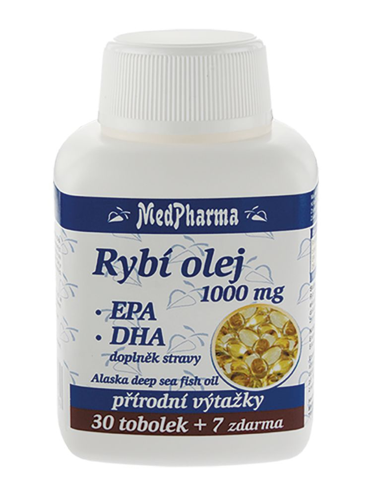 Medpharma Rybí olej 1000 mg + EPA + DHA 37 tobolek Medpharma
