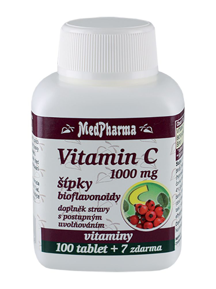 Medpharma Vitamin C 1000 mg s šípky 107 tablet Medpharma