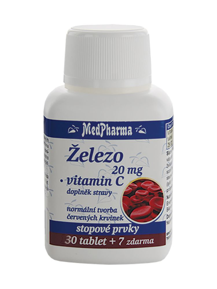 Medpharma Železo 20 mg + vitamin C 37 tablet Medpharma
