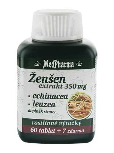 Medpharma Žen-šen 350 mg + Echinacea + Leuzea 67 tablet Medpharma