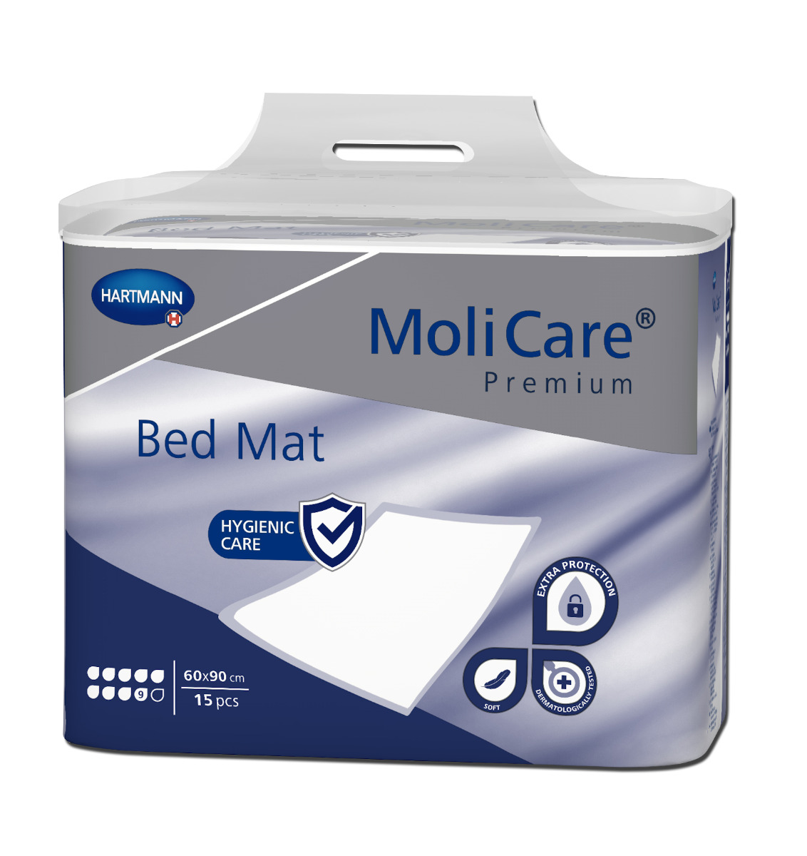 MoliCare Bed Mat 9 kapek 60x90 cm inkontinenční podložky 15 ks MoliCare