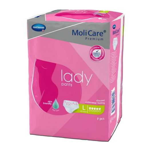 MoliCare Lady Pants 5 kapek vel. L inkontinenční kalhotky 7 ks MoliCare