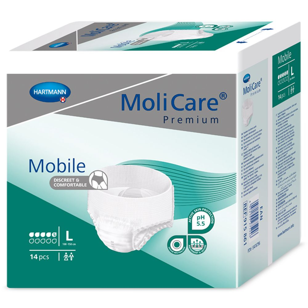 MoliCare Mobile 5 kapek vel. L inkontinenční kalhotky 14 ks MoliCare