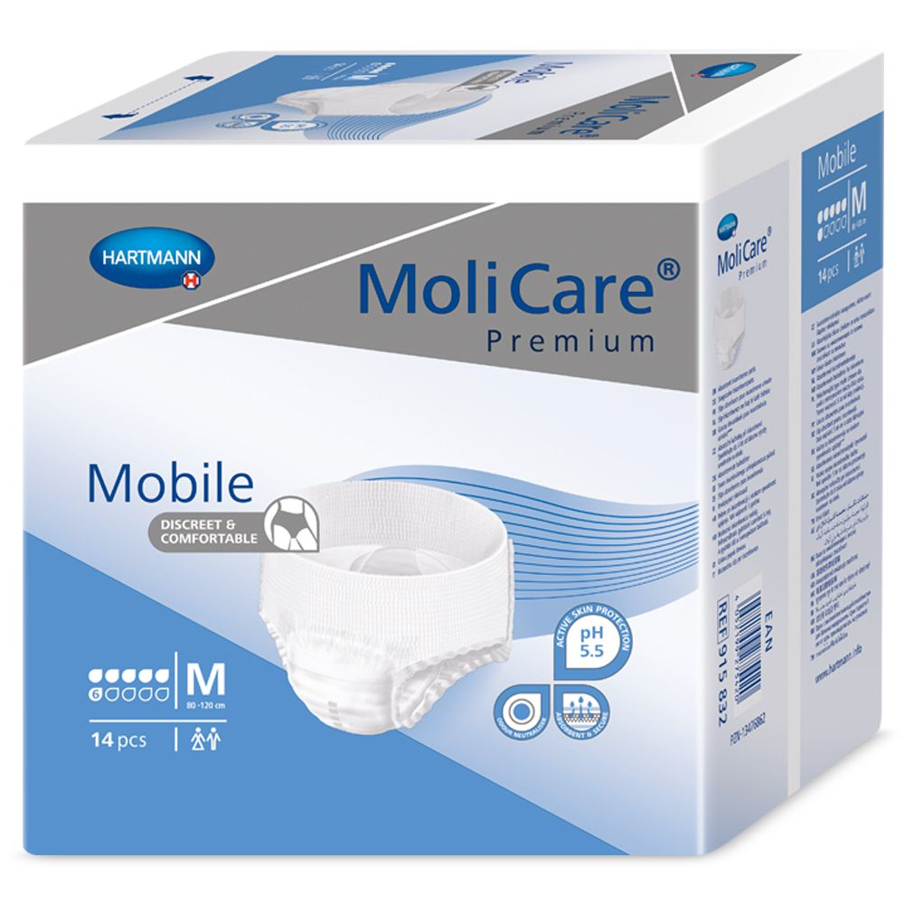 MoliCare Mobile 6 kapek vel. M inkontinenční kalhotky 14 ks MoliCare