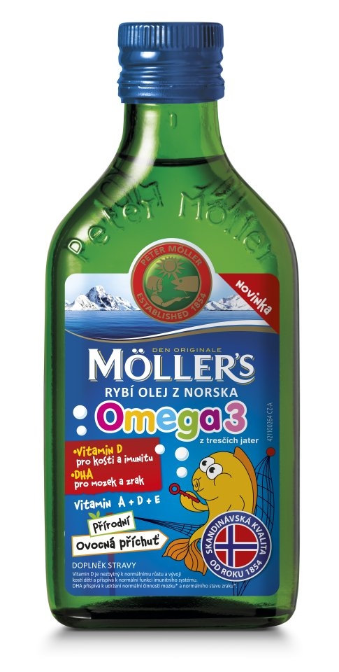 Mollers Omega 3 ovocná příchuť 250 ml Mollers