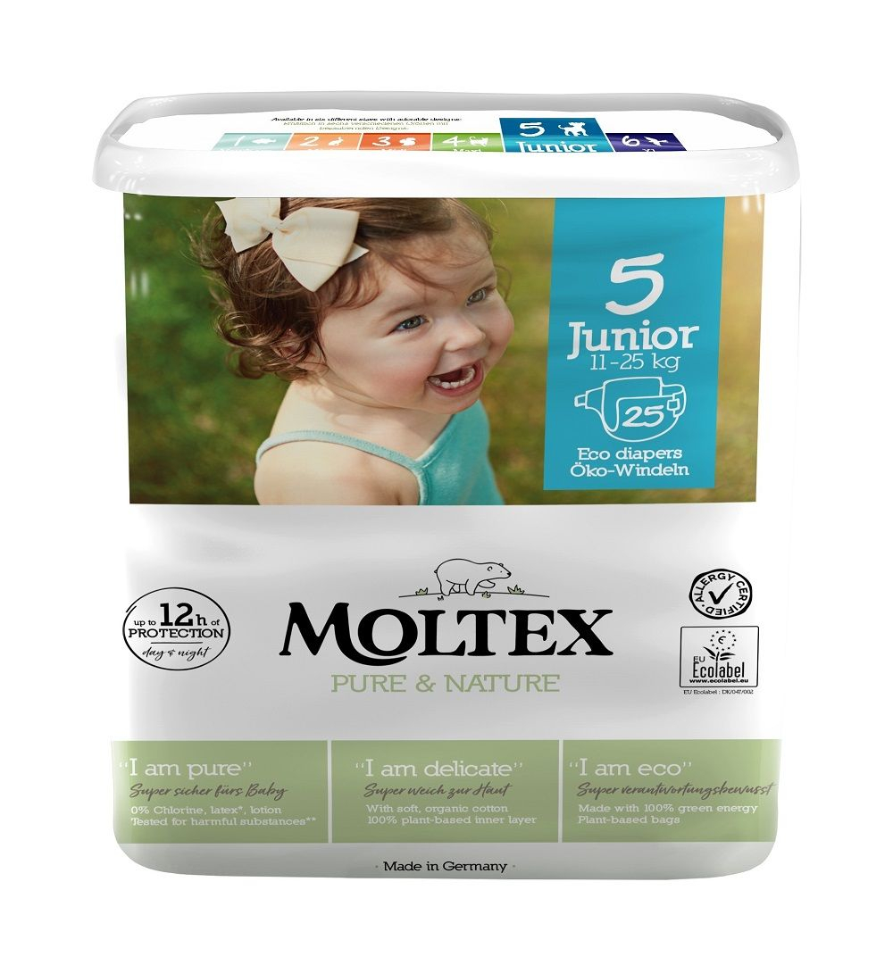 Moltex Pure & Nature Junior 11-25 kg dětské pleny 25 ks Moltex Pure & Nature