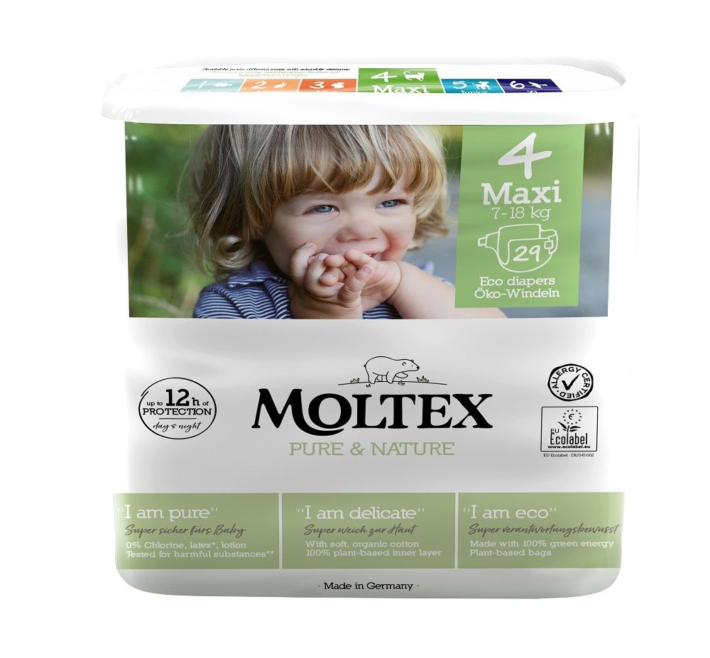 Moltex Pure & Nature Maxi 7-18 kg dětské pleny 29 ks Moltex Pure & Nature