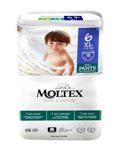 Moltex Pure & Nature XL 14 kg+ plenkové kalhotky 18 ks Moltex Pure & Nature