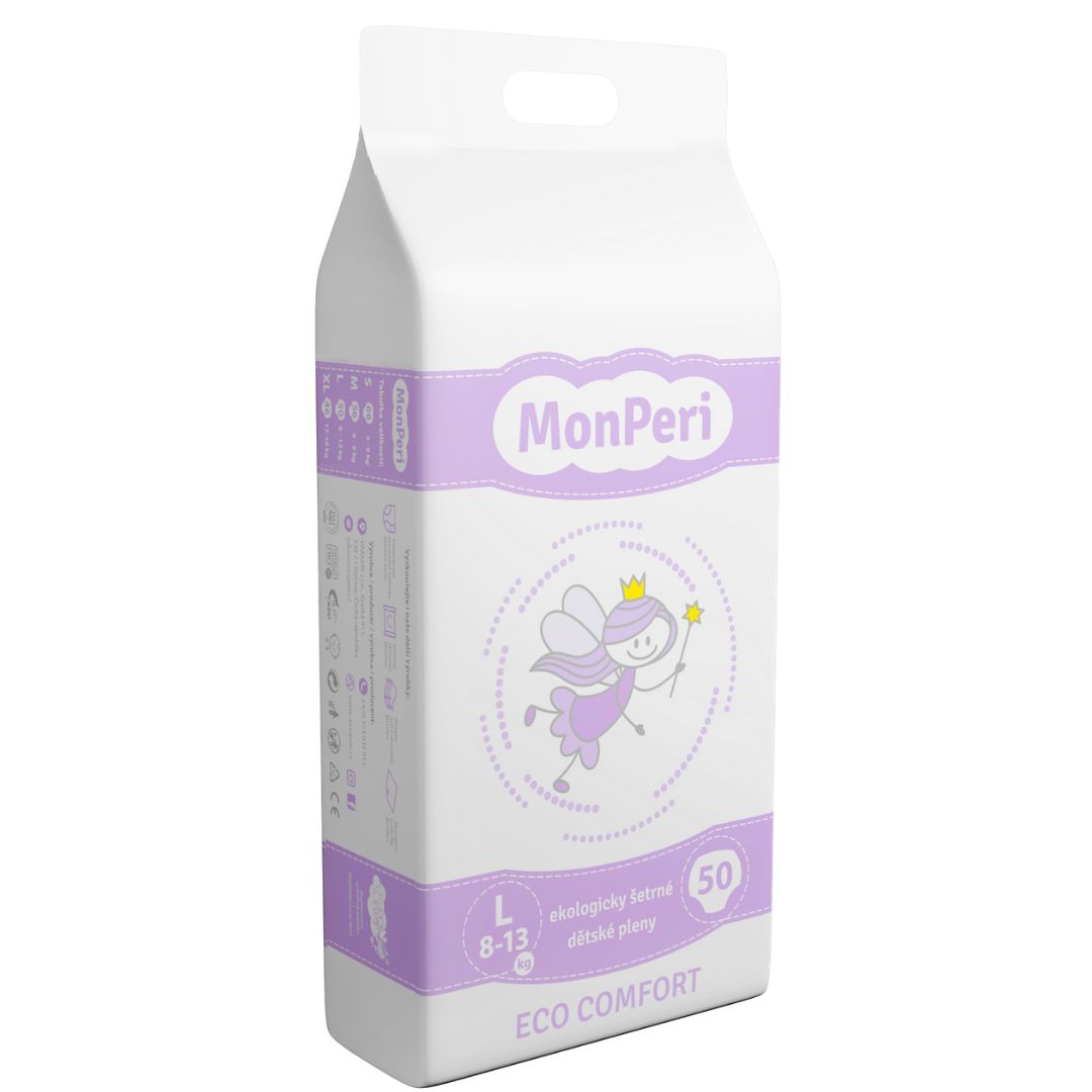 MonPeri ECO Comfort L 8-13 kg dětské pleny 50 ks MonPeri