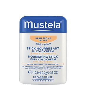 Mustela Vyživující tyčinka obohacená o cold cream na suchou pokožku 10 ml Mustela