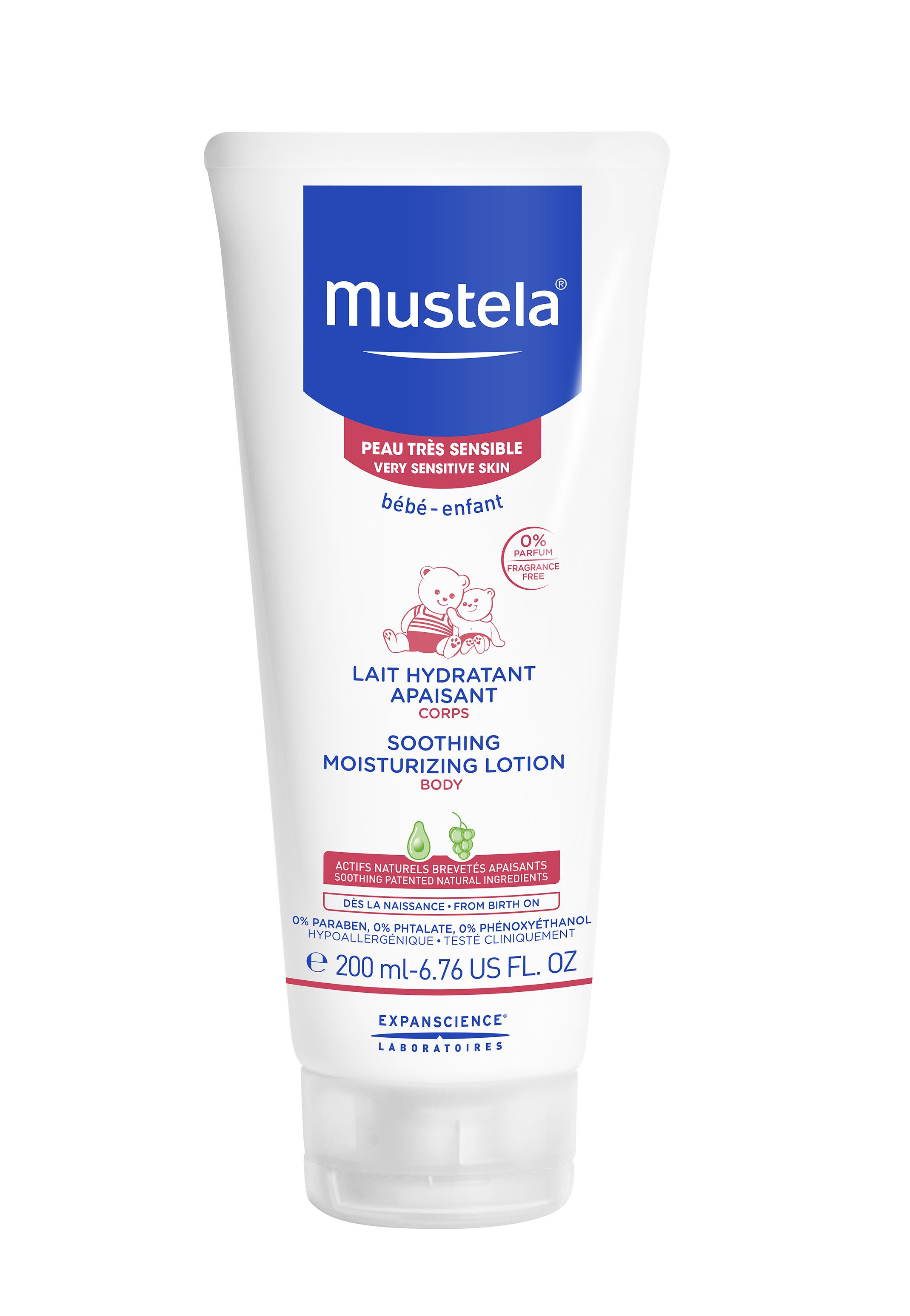 Mustela Zklidňující hydratační tělové mléko 200 ml Mustela