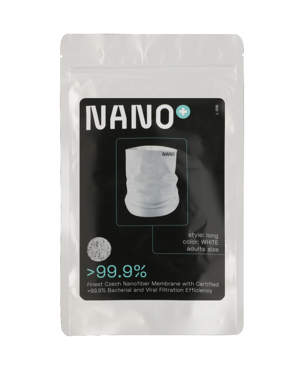 NANO+ White Nákrčník s vyměnitelnou nanomembránou 1 ks NANO+