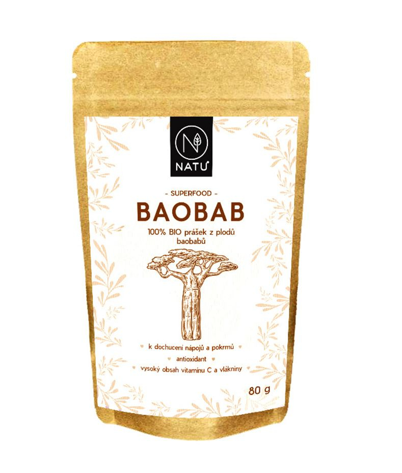 NATU Baobab BIO prášek 80 g NATU