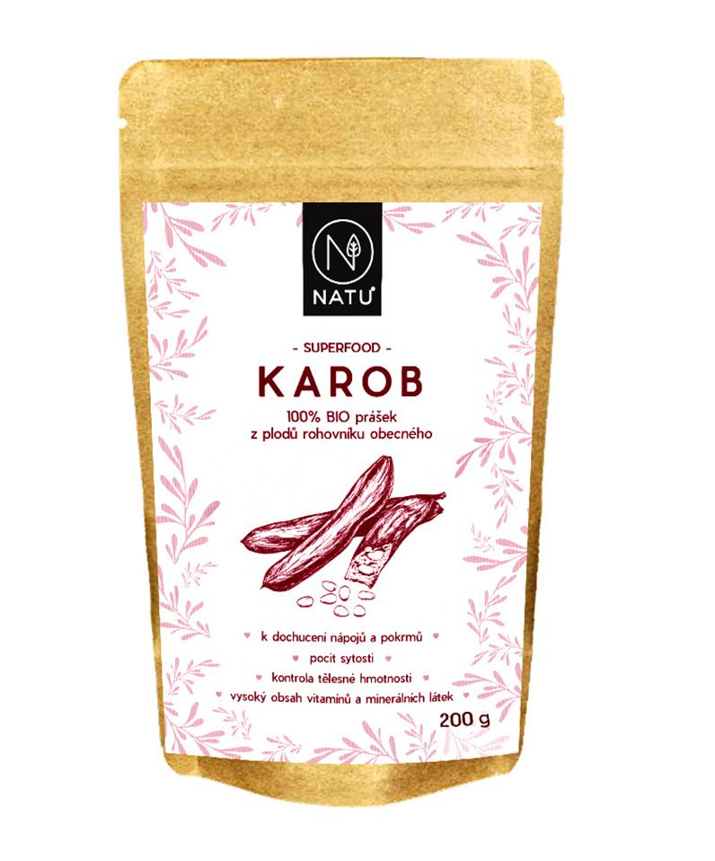 NATU Karob BIO prášek 200 g NATU