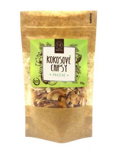 NATU Kokosové chipsy pražené BIO 70 g NATU