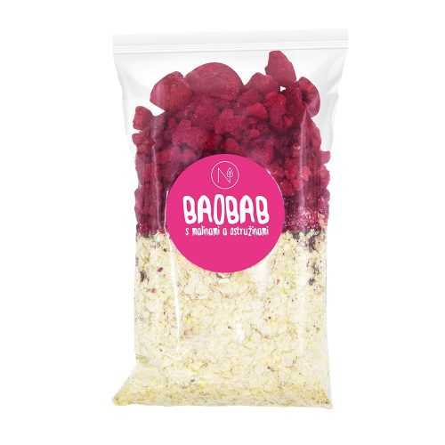 NATU Superkaše BAOBAB s malinami a ostružinami 70 g NATU