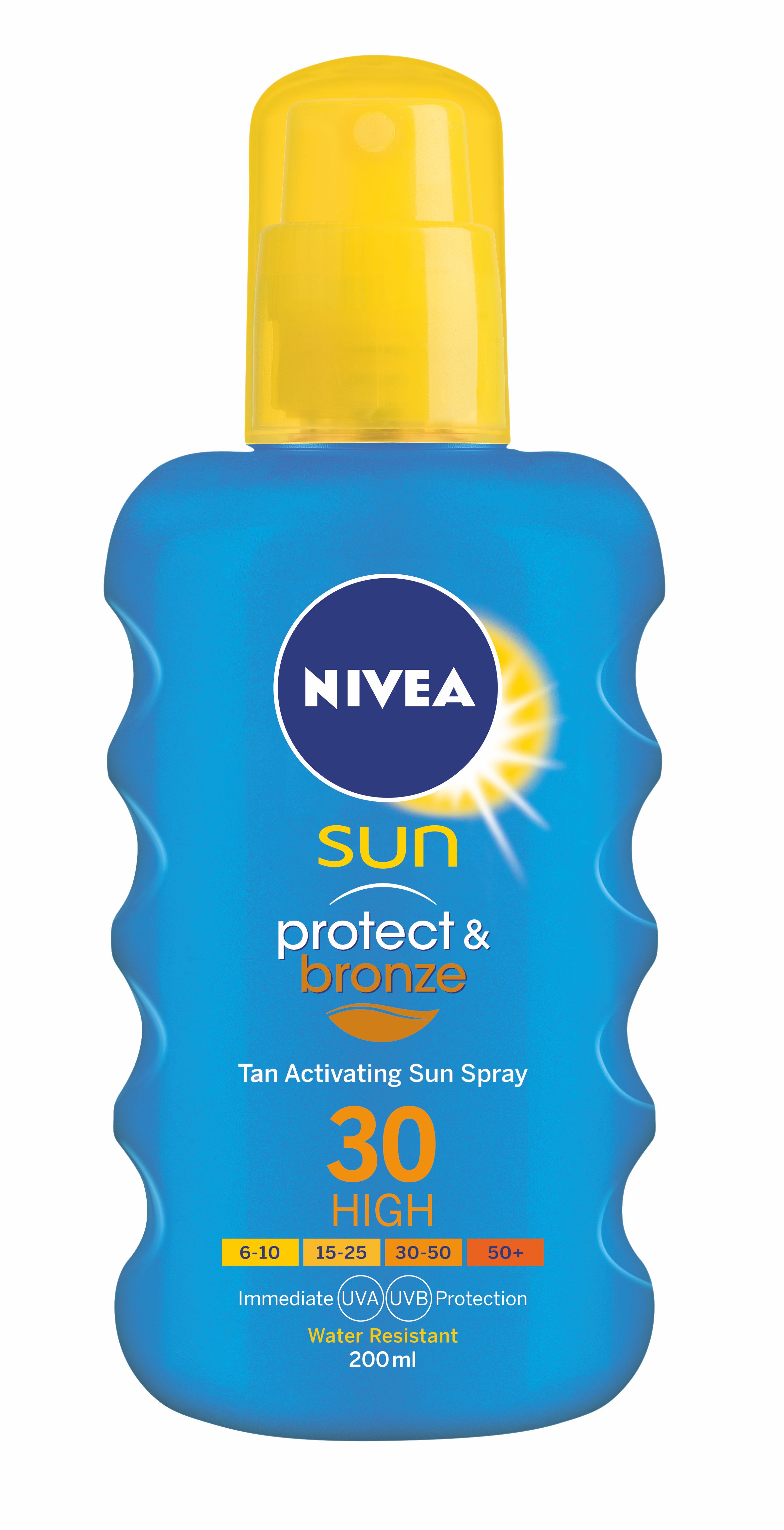 NIVEA SUN Intenzivní sprej na opalování Protect&Bronze OF30 200ml Nivea