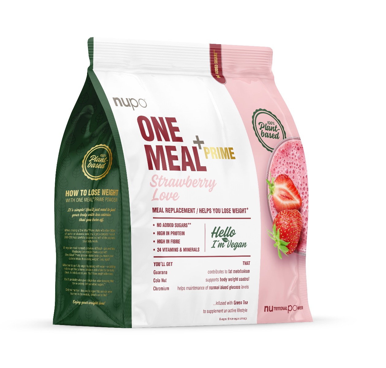 NUPO One Meal + Prime Jahoda nápoj v prášku 360 g NUPO