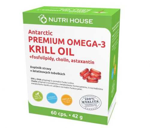 NUTRI HOUSE Antarctic PREMIUM OMEGA-3 KRILL OIL 60 kapslí NUTRI HOUSE