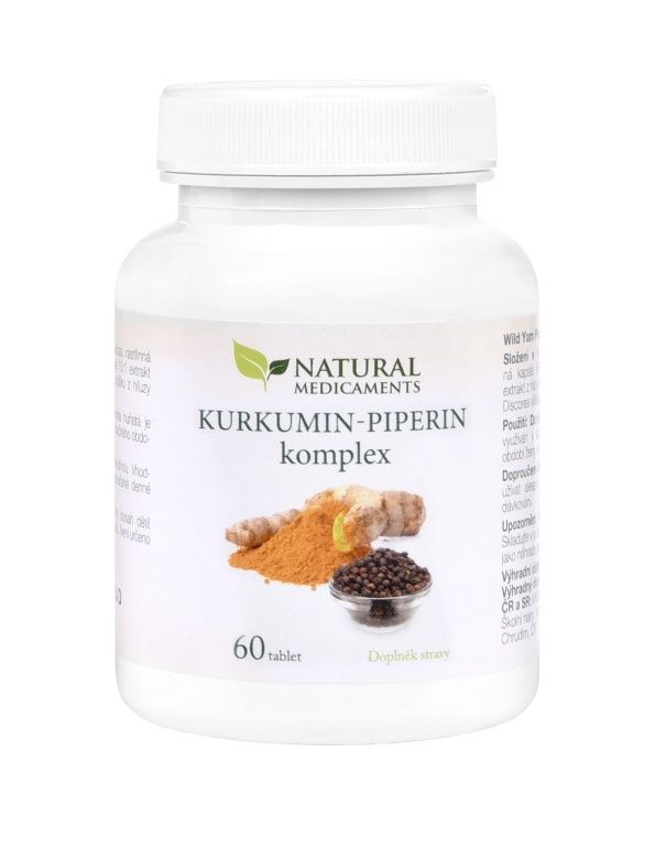 Natural Medicaments Kurkumin-piperin komplex 60 tablet Natural Medicaments