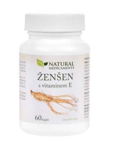 Natural Medicaments Ženšen + vitamín E 60 kapslí Natural Medicaments