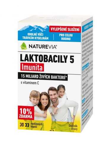 NatureVia Laktobacily 5 Imunita 33 kapslí NatureVia