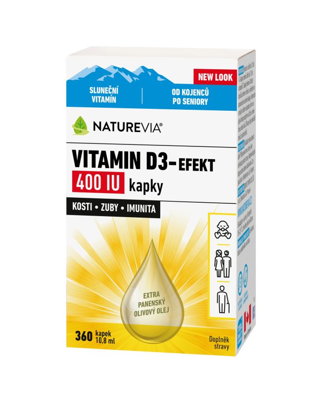 NatureVia Vitamin D3-Efekt 400 IU kapky 10