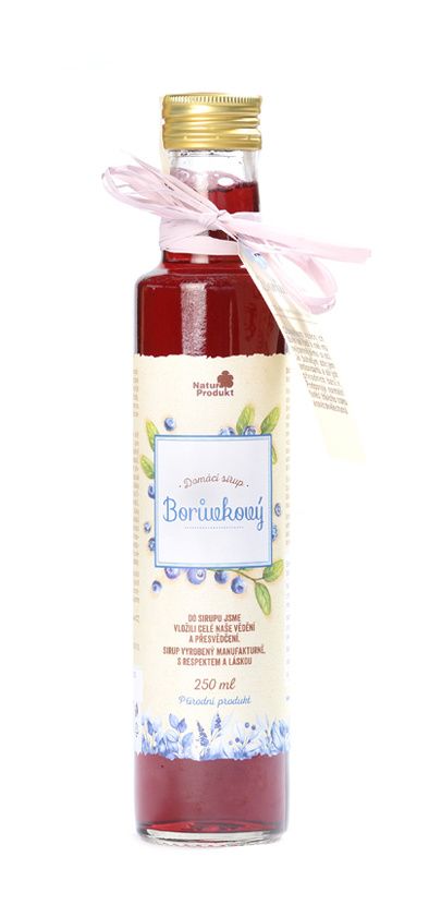 Naturprodukt Domácí sirup borůvkový 250 ml Naturprodukt