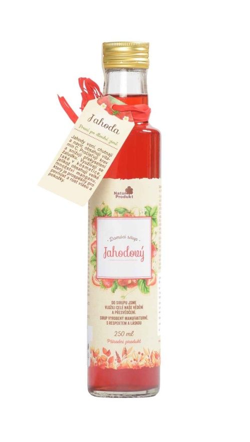 Naturprodukt Domácí sirup jahodový 250 ml Naturprodukt