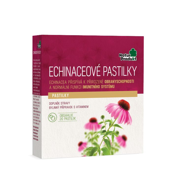 Naturprodukt Echinaceové pastilky 20 ks Naturprodukt