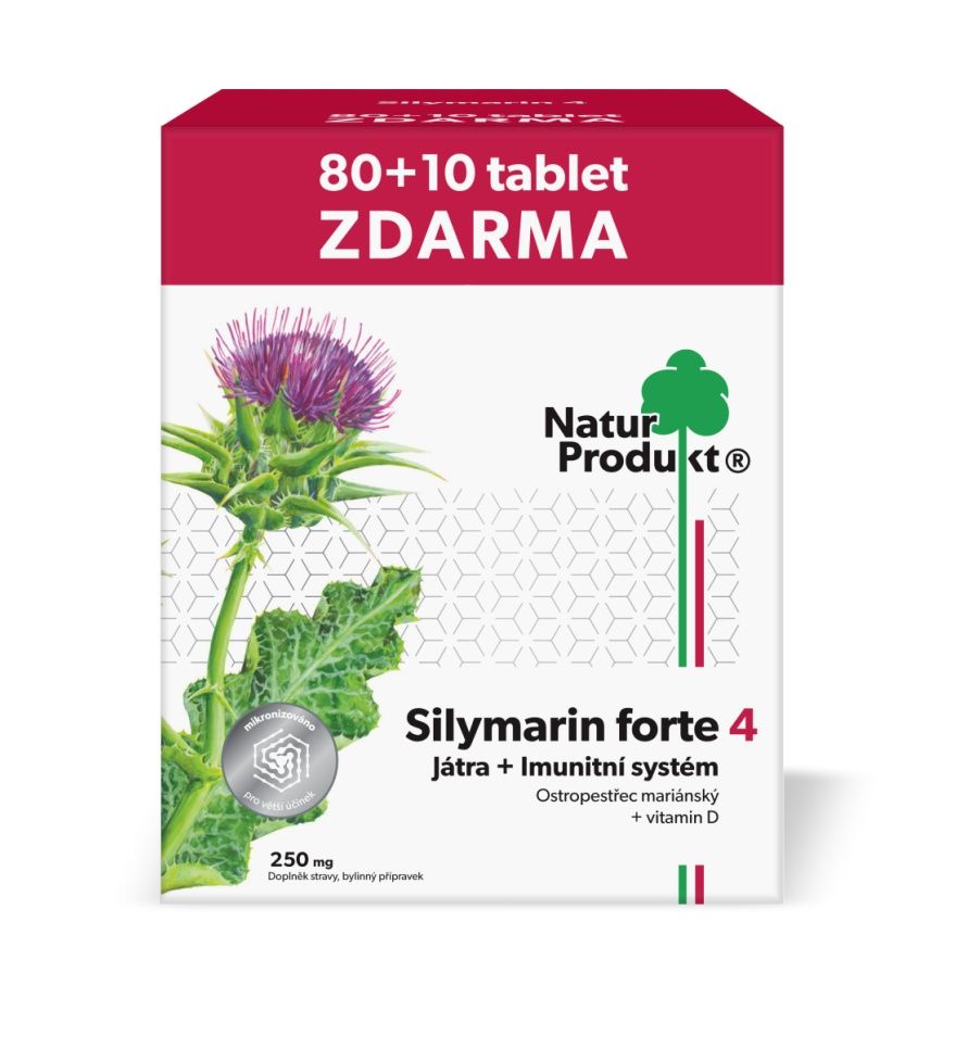 Naturprodukt Silymarin 250 mg + vitamin D3 80+10 tablet Naturprodukt