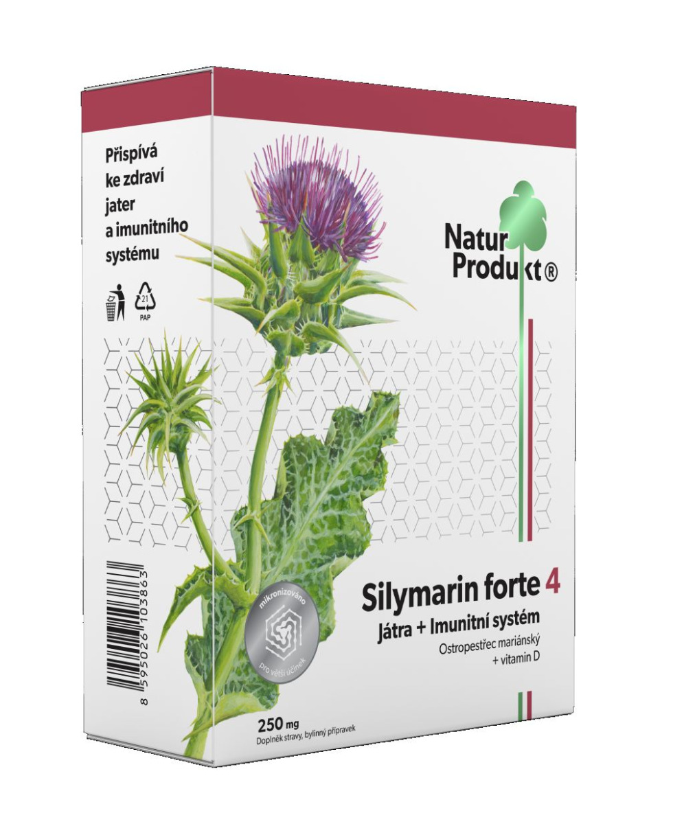Naturprodukt Silymarin forte 4 Játra + Imunitní systém 40 tablet Naturprodukt
