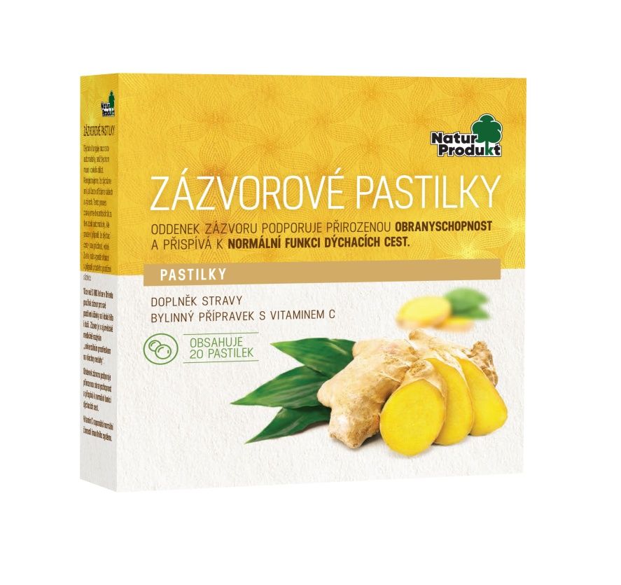 Naturprodukt Zázvorové pastilky 20 ks Naturprodukt