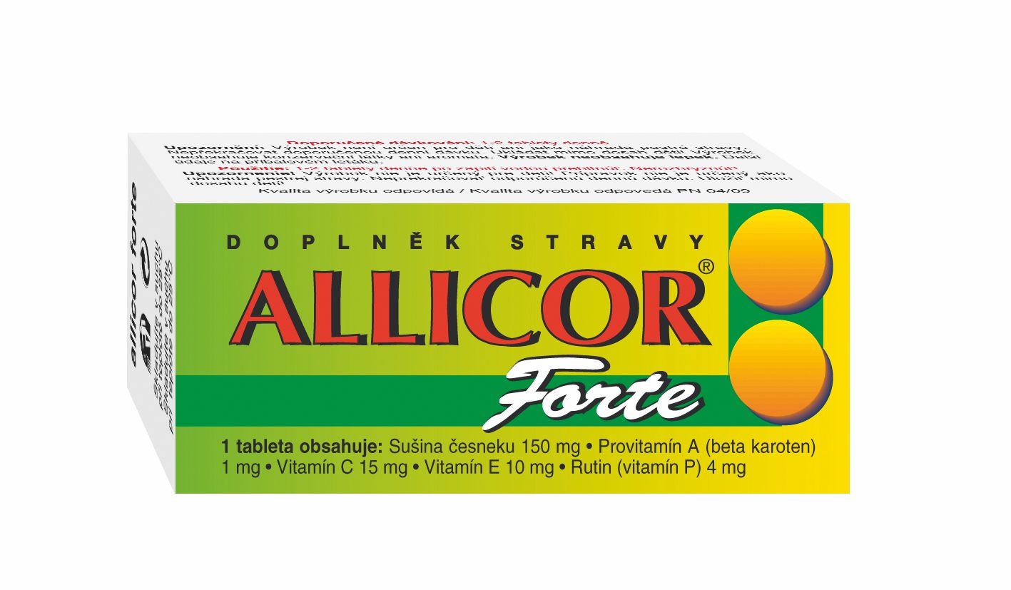 Naturvita Allicor Forte česnek+C+E+P+BETA 60 tablet Naturvita