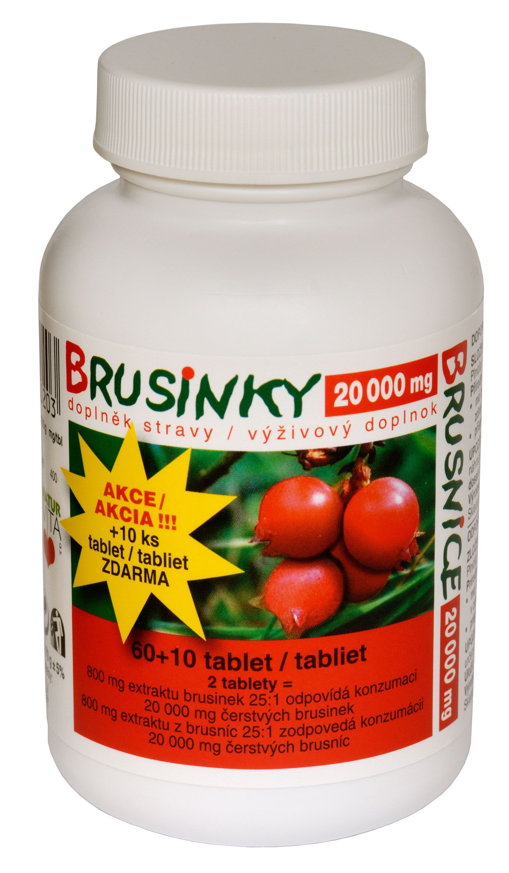 Naturvita Brusinky AKCE 60+10 tablet Naturvita