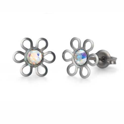 Náušnice Daisy crystal AB