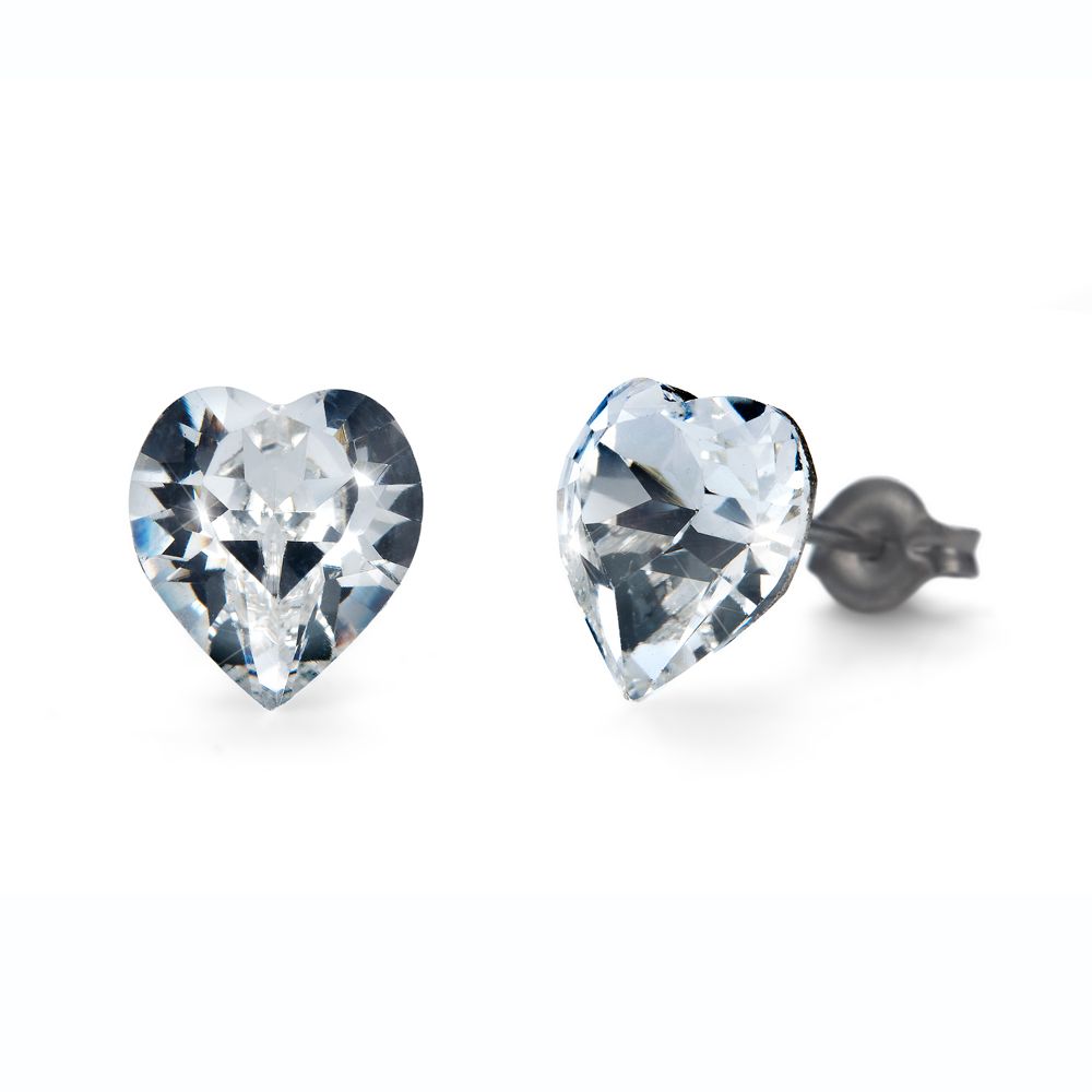 Náušnice Heart Midi crystal