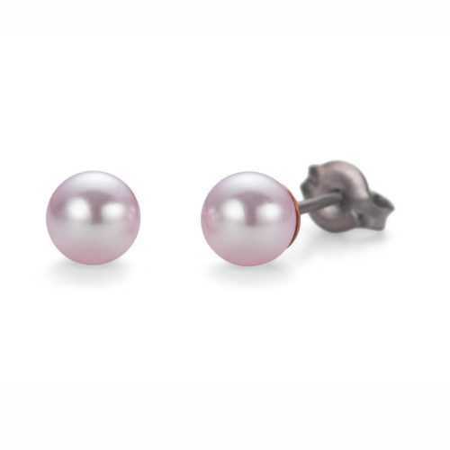 Náušnice Pearl Round Mini rosaline