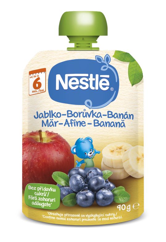 Nestlé Jablko borůvka banán kapsička 90 g Nestlé