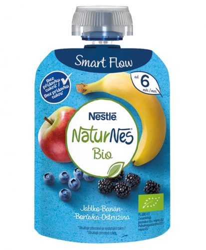 Nestlé Naturnes BIO Ostružina borůvka jablko banán kapsička 90 g Nestlé