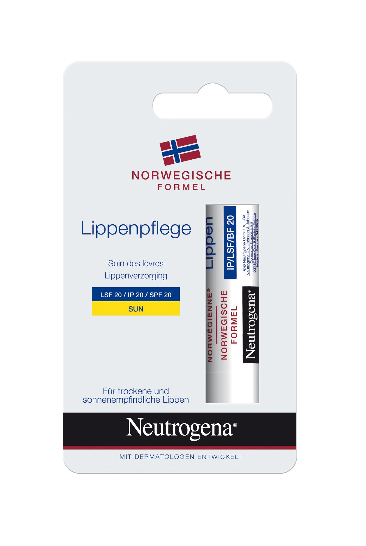 Neutrogena tyčinka na rty s blistrem SPF20 4