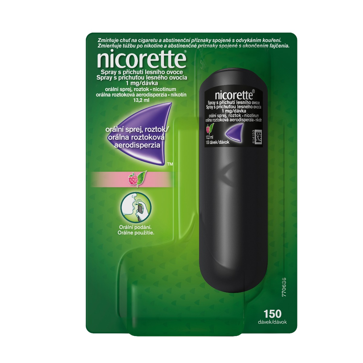 Nicorette Spray s příchutí lesního ovoce 1mg/dávka orální sprej