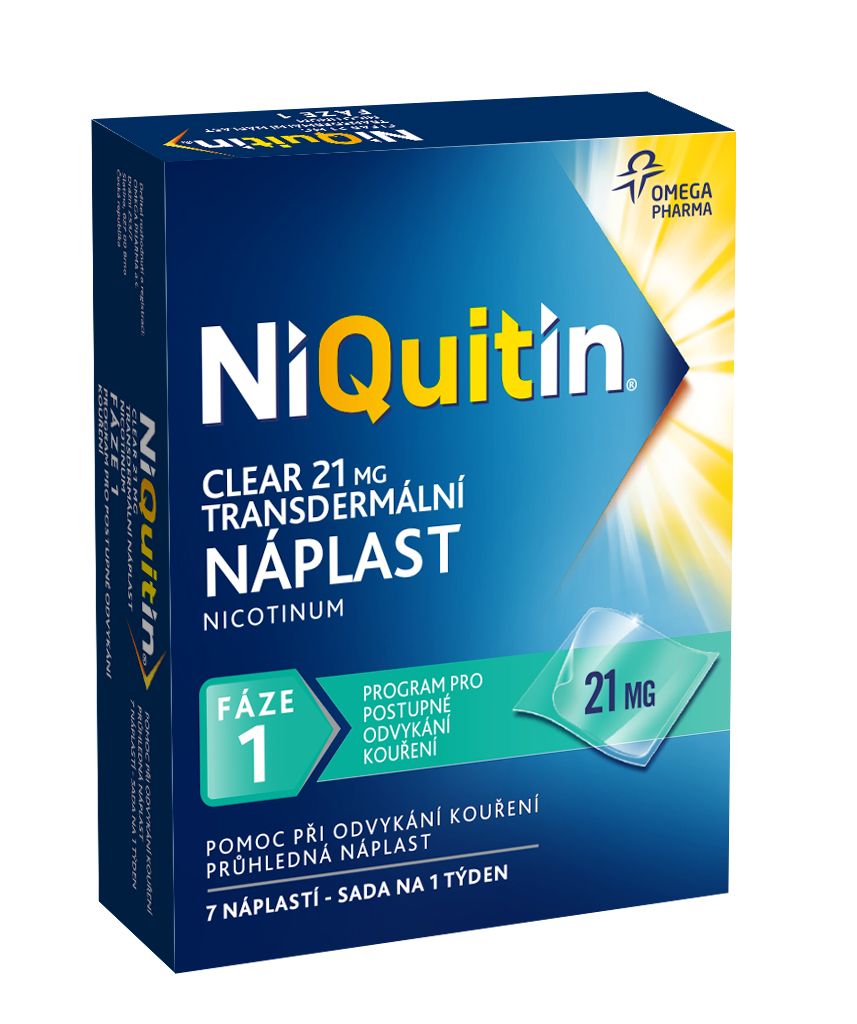 Niquitin Clear 21 mg transdermální náplast 7 ks Niquitin