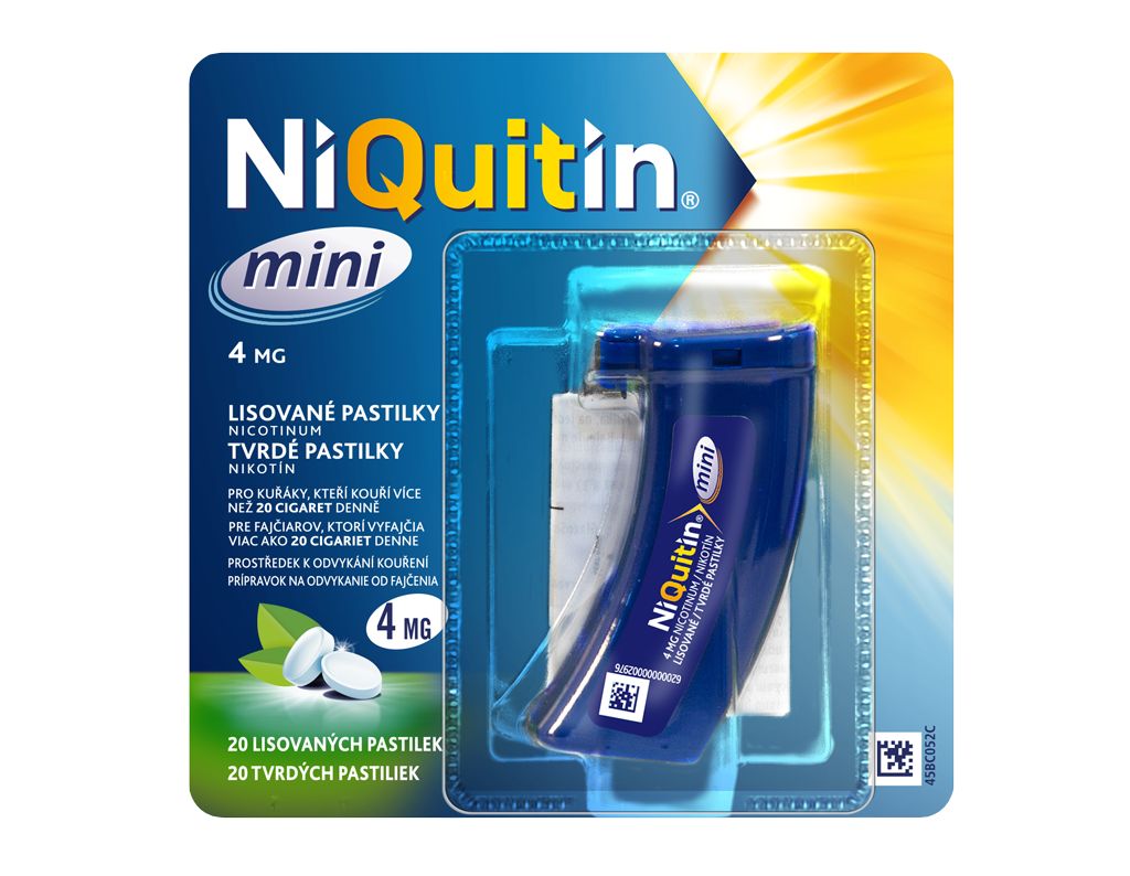 Niquitin mini 4 mg 20 lisovaných pastilek Niquitin