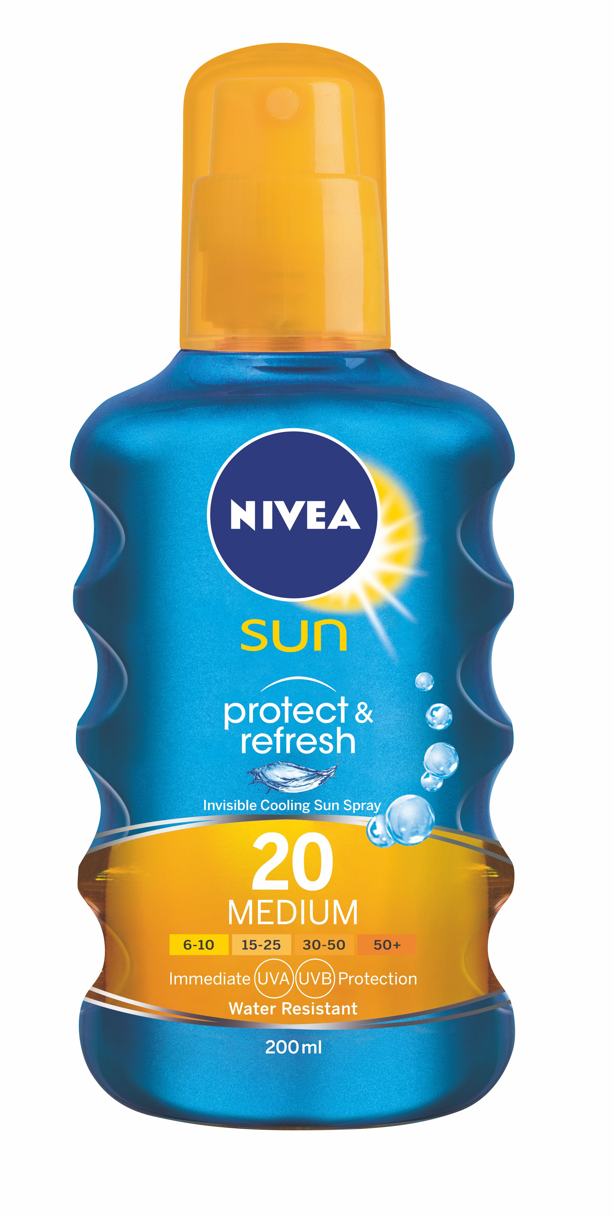 Nivea SUN Protect&Refresh OF20 neviditelný sprej na opalování 200 ml Nivea
