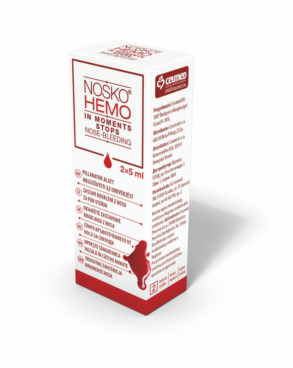 Nosko Hemo Gel stop krvácení z nosu 2x5 ml Nosko