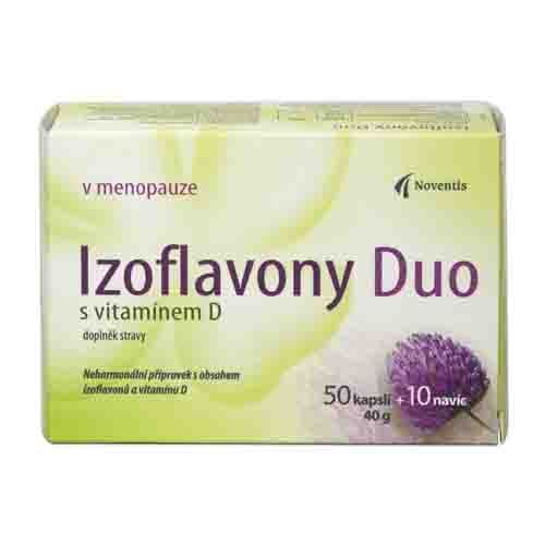 Noventis Izoflavony Duo s vitamínem D 50+10 kapslí Noventis